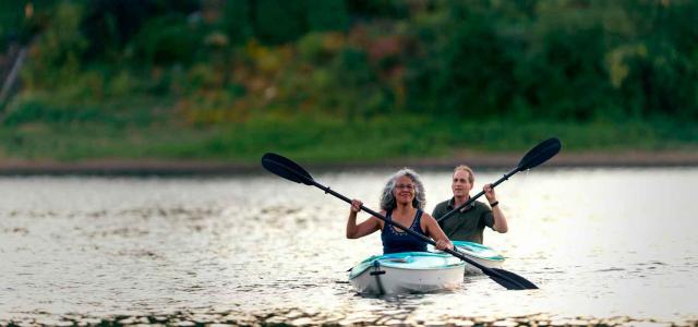 Couple on Canoes